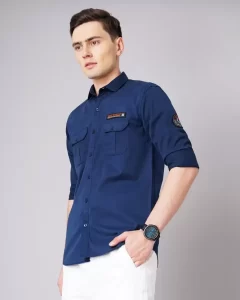 Men Light Blue Shirt