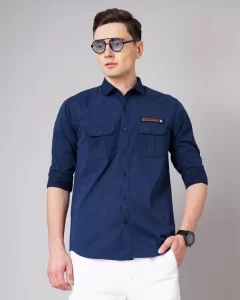 Men Light Blue Shirt